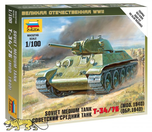 T-34/76 - Modell 1940 - Sowjetischer mittelschwerer Panzer - 1:100