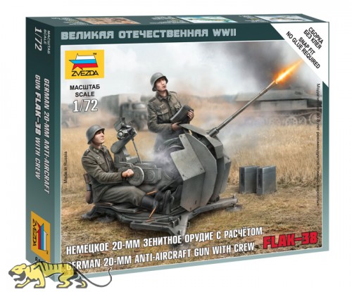 Deutsche 20mm Flak 38 mit Besatzung - 1:72