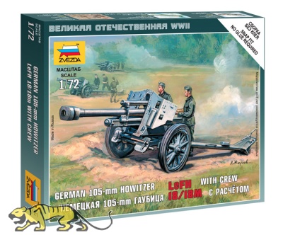 German 105mm Howitzer LeFH 18/18M with Crew - 1/72