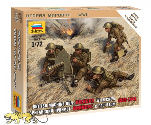 Britisches Maschinengewehr Vickers mit Soldaten 1939-1943 - 1:72