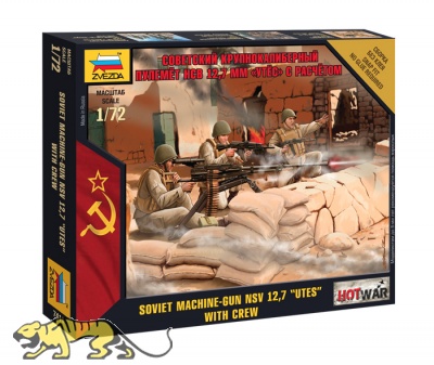 Sowjetisches Maschinengewehr NSW 12,7 mit Soldaten - 1:72