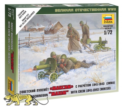 Sowjetisches Maschinengewehr Maxim mit Soldaten 1941-43 - 1:72