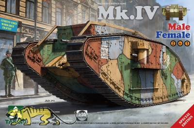 British Mk. IV Tank - WWI Heavy Battle Tank - 2in1 - Male / Female - Special Edition - 1/35