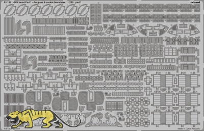 Fotoätzteile Flakgeschütze und Raketenwerfer für 1:200 HMS Hood  - Trumpeter 03710 - 1:200