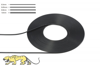 Kabel 0,65 mm Durchmesser - Schwarz