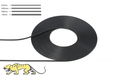 Cable 0.5 mm Outer Diameter - Black