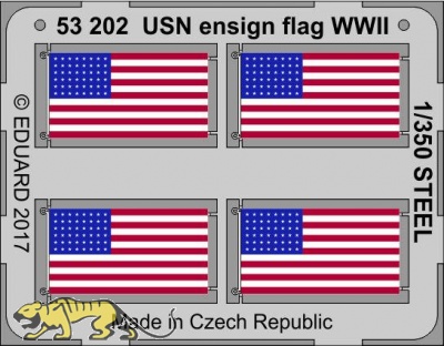 US Navy Flagge 2. Weltkrieg - Stahl - 1:350
