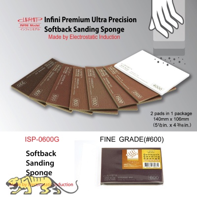 Softback Sanding Sponge - Fine #600 - 140mm x 106mm - 2 pcs.