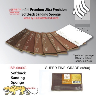 Softback Sanding Sponge - Super Fine #800 - 140mm x 106mm - 2 pcs.