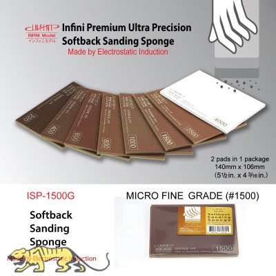 Softback Sanding Sponge - Micro Fine #1500 - 140mm x 106mm - 2 pcs.