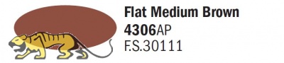Italeri Acrylic 4306AP - Mittelbraun Matt / Flat Medium Brown - FS30111 - 20ml