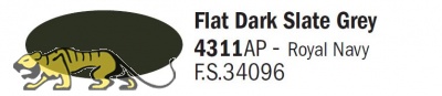 Italeri Acrylic 4311AP - Schiefergrau Dunkel Matt / Flat Dark Slate Grey - FS34096 - 20ml