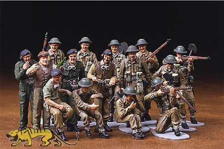 Figurenset Britische Armee - Infanterie und Panzerbesatzung - Europa - 1:48