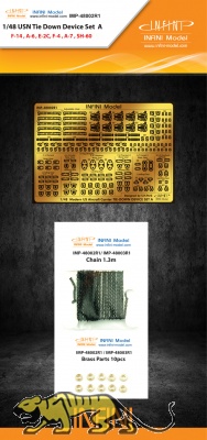 US Navy - Tie Down Device Set A für F-14 - A-6 - E-2C - F-4 - A-7 - SH-60 - 1:48