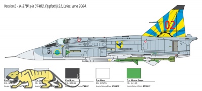 Maquette Italeri 1/48 – Avion Saab JA 37 / AJ 37 Viggen – Réf 2785 – Neuf