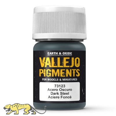 Vallejo Pigments 73123 Dunkler Stahl (Dark Steel), Pigment - 35ml