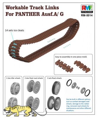 Workable Track Links for Sd.Kfz. 171 Panther Ausf. A / G - 1/35