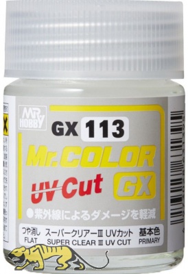 Mr. Hobby Mr. Color GX113 Super Clear III UV Cut - Clear Coat Flat - 18ml