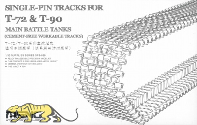 Single Pin Tracks for T-72 & T-90 Main Battle Tanks - Cement free workable Tracks - 1/35