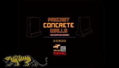 Precast Concrete Walls - 4 pcs. - 1/35