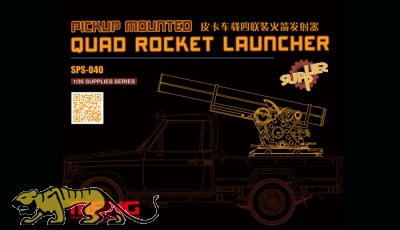 Pickup Mounted Quad Rocket Launcher - 1:35