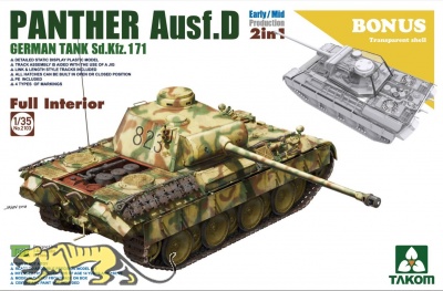 Panther Ausf. D - Sd.Kfz. 171 - 2in1 - Early - Mid Production with full Interior - 1:35
