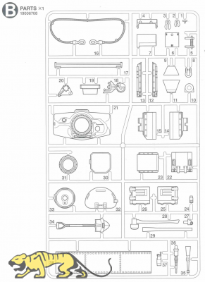 B Parts (B1-B38) for Tamiya M551 Sheridan (56043) - 1/16