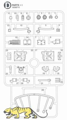 D Parts (D1-D28) for Tamiya M551 Sheridan (56043) - 1/16
