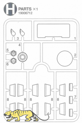 H Parts (H1-H8) for Tamiya M551 Sheridan (56043) - 1/16