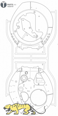 T Parts (T1-T3) for Tamiya M551 Sheridan (56043) - 1/16