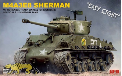M4A3E8 Sherman - Easy Eight - US Medium Tank with workable Tracks - 1/35