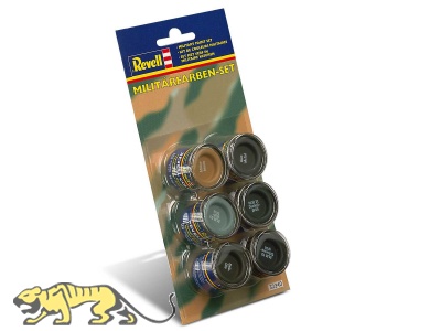 Military Colour Set, Enamel - 6 paints of 14ml