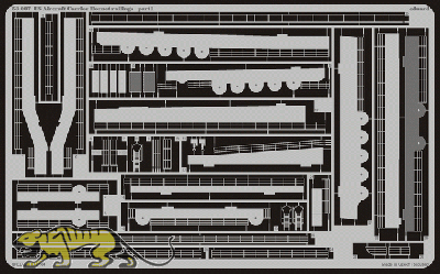 Photo-Etched Parts - Railing for - 1/350 USS Hornet CV-8 - Trumpeter 05601