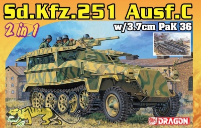 Sd.Kfz. 251 Ausf. C with 3,7cm PaK 36 - 2in1 - 1/72
