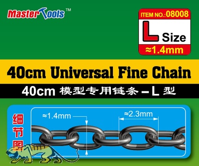 40cm Universal Fine Chain - Size L - 1,4mm
