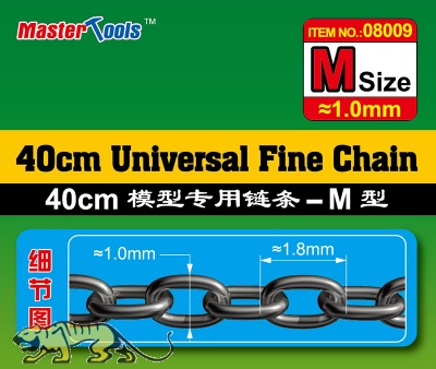 40cm Universal Fine Chain - Size M - 1,0mm