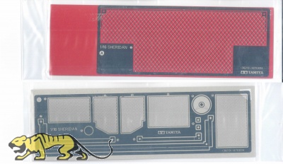 Photo-Etched Parts A & B - Grills and Anti-RPG Net for Tamiya M551 Sheridan - 1/16