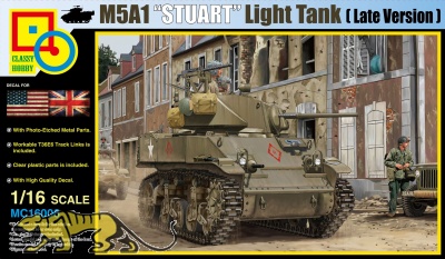 M5A1 - Stuart - US Light Tank - Late Version - 1:16