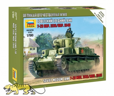 T-28 - sowjetischer mittlerer Panzer - Modell 1936 / 1940 - 1:100