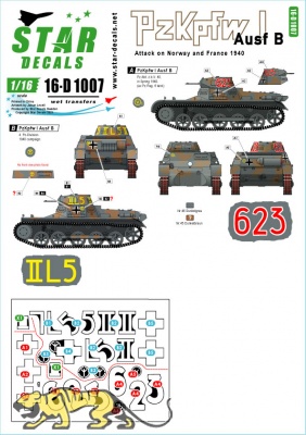 Panzer I - Ausf. B - Norway & France - Decal Set - 1/16