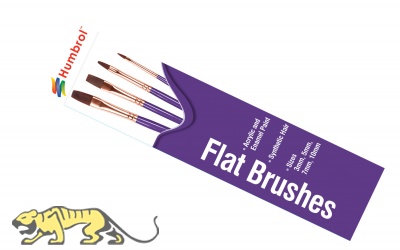 Flachpinsel Set - Größen 3, 5, 7, 10