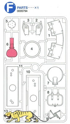 F Parts (F1-F13) for Tamiya Tiger I (56010) 1:16
