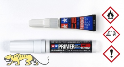 Tamiya CA-Cement and Primer Set - PP / PE / POM - 3g