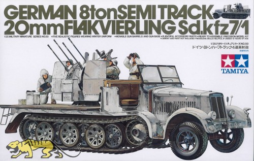 German 8ton Semi Track with 20mm Flakvierling - Sd.Kfz. 7/1 - 1/35