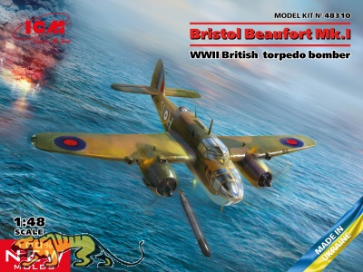 Bristol Beaufort Mk.I - WWII British Torpedo Bomber - 1:48