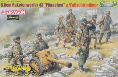 8,8cm Raketenwerfer 43 - Püppchen - mit Fallschirmjägern - 1:35