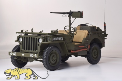 US Willys Jeep 4x4 + 1/4ton Trailer + 37mm AT-Gun - 1/8