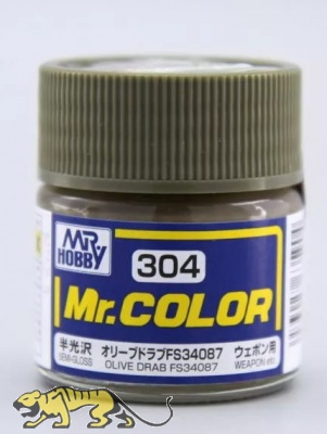 Mr. Color C304 - Olive Drab - FS34087 - Semi-Gloss - 10ml
