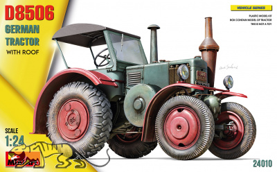 D8506 - German Traffic Tractor with Roof - 1/24
