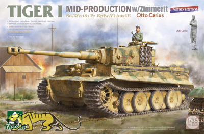 Tiger I - Mittlere Produktion mit Zimmerit - Otto Carius - Limited Edition - 1:35
